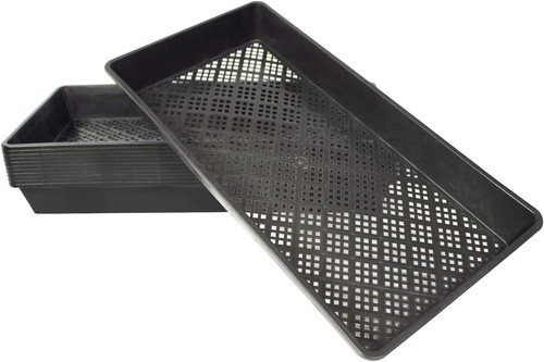 Bandejas de malla duraderas 1020 para microgreens - Paquete de 12 macetas para plántulas, 10"" x 20"" - Imagen 3 de 8