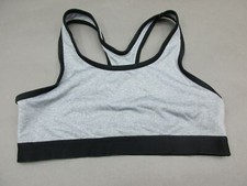 Danskin Now Size M Gray Womens Athletic Dri More Wireless Unpadded Sports Bra 2E