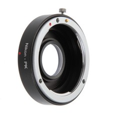 Nikon F Lens to Pentax K PK Mount Camera Adapter Glass Focus Infinity KS1 KS2 K3