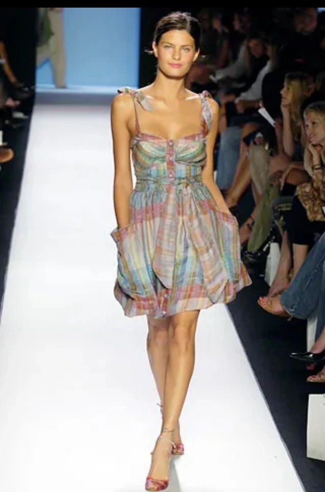 ZAC POSEN COLECCIÓN PASARELA PRIMAVERA 2006 TOP Y FALDA A CUADROS NUEVO CON ETIQUETAS TALLA 10 Foto 2 de 4