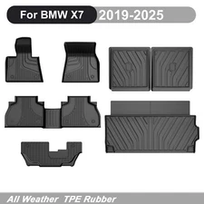 Car Floor Mats & TPE Trunk Mat Cargo Liner Backrest Mat For 2019-2026 BMW X7 G07