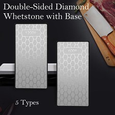 Professional Diamond Sharpening Stone 6" Whetstone Extra Fine/Fine/Coarse & Base
