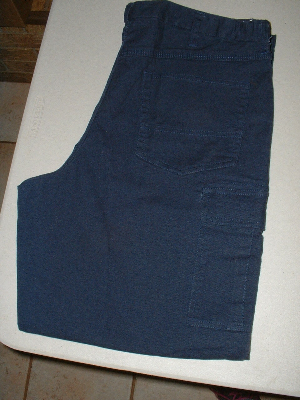 Men's Walls Dark Blue Cargo Work Pants XL Regular Comfortable Fit 38x32