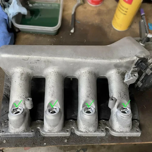 4X For Audi A4 1.8T TT Upgrade Aluminum Fuel Injector Insert Cup Seat 06B133555H - Picture 6 of 10