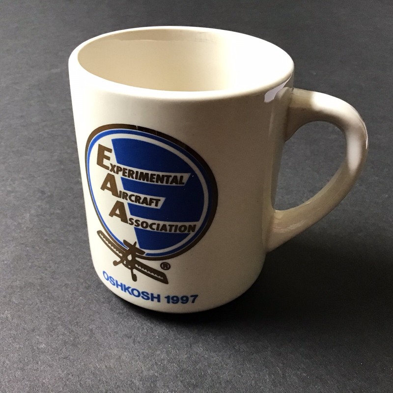 EAA Ceramic Coffee Mug Cup Experimental Aircraft Association Oshkosh 1997