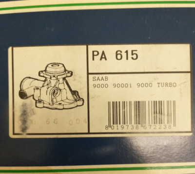 Water Pump - Saleri PA615 fits Saab 9000, 86-90