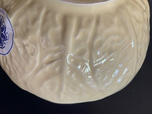 Matias Belo Ceramic Hand Painted Cabbage Yellow Bowl NEW 6 1/4 x 2 1/2 - Afbeelding 3 van 5