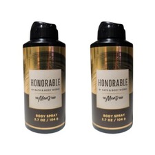 SET OF 2 NEW Bath Body Works Men's HONORABLE Body Spray, 3.7 oz