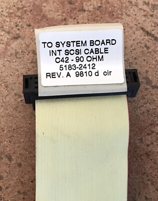 5183-2412 HP SCSI INTERNAL  CABLE TO MOTHERBOARD 4 Drives 90 Ohm W/termination