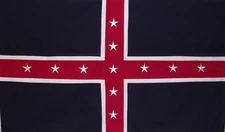 HEAVy COTTON 3 FEET X 5 FEET CIVIL WAR POLK FLAG - CSA - FREE SHIPPING