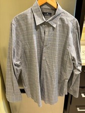 Hart Schaffner Marx Dress Shirt Mens XL Line Checks Long Sleeves