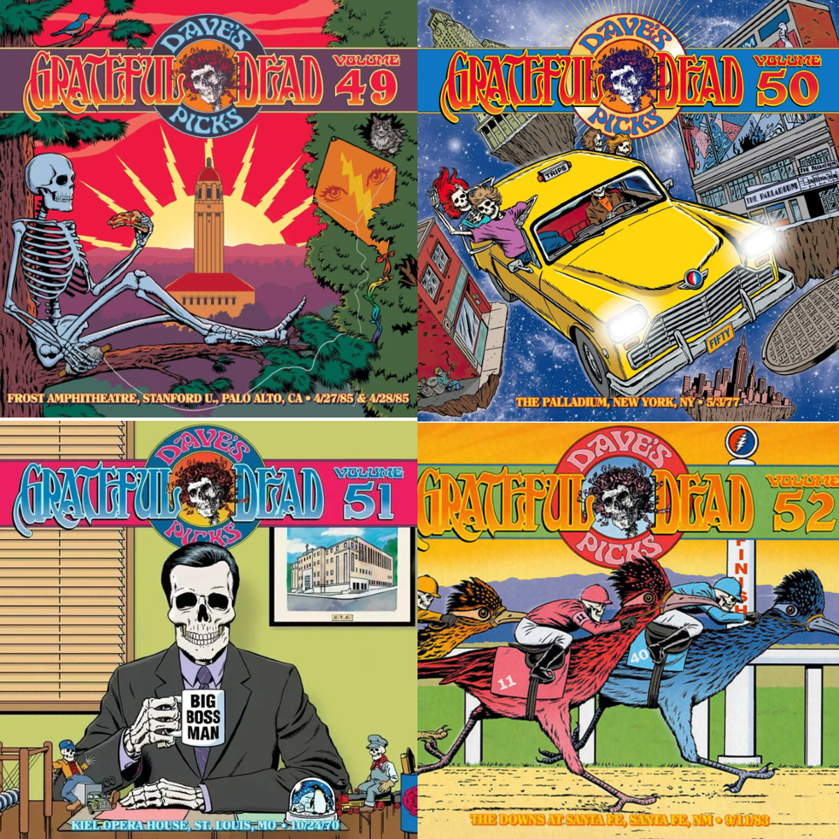 SEALED LOT Grateful Dead Dave's Picks CD's - Volumes 49 50 51 52