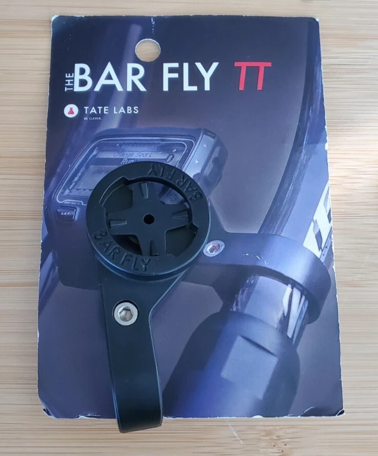 Soporte de montaje de manillar de computadora Barfly 1/8 giro Garmin 22,2 mm TT Tri Bars negro Foto 2 de 4