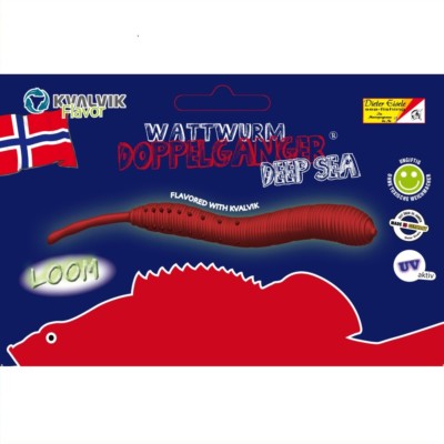 Eisele UV Wattwurm Doppelgänger Deep Sea Loom mit Kvalvik Lockstoff rot