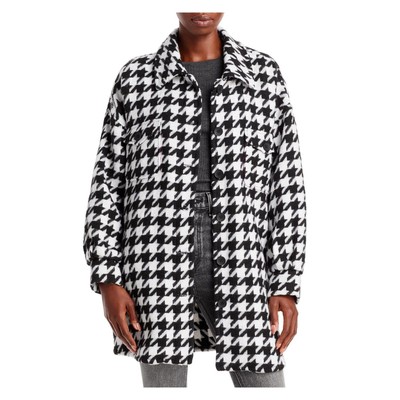 Bagatelle Pocketed Lined Shirt Houndstooth Button Down Jacket Size XS I86
