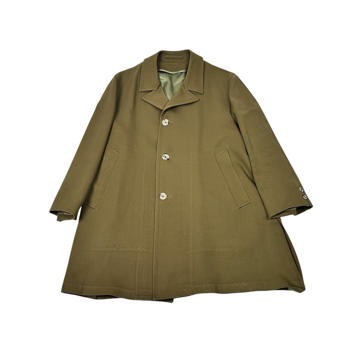 ジャケット・アウター Off-White Made in Italy virgin wool coat Vintage Alligator Gold Label Pure Virgin Wool Men's Olive