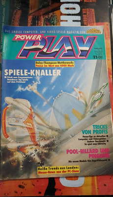 PowerPlay 11/88 1988 (Commodore 64, Amiga, ATARI ST PC Videogame magazin)