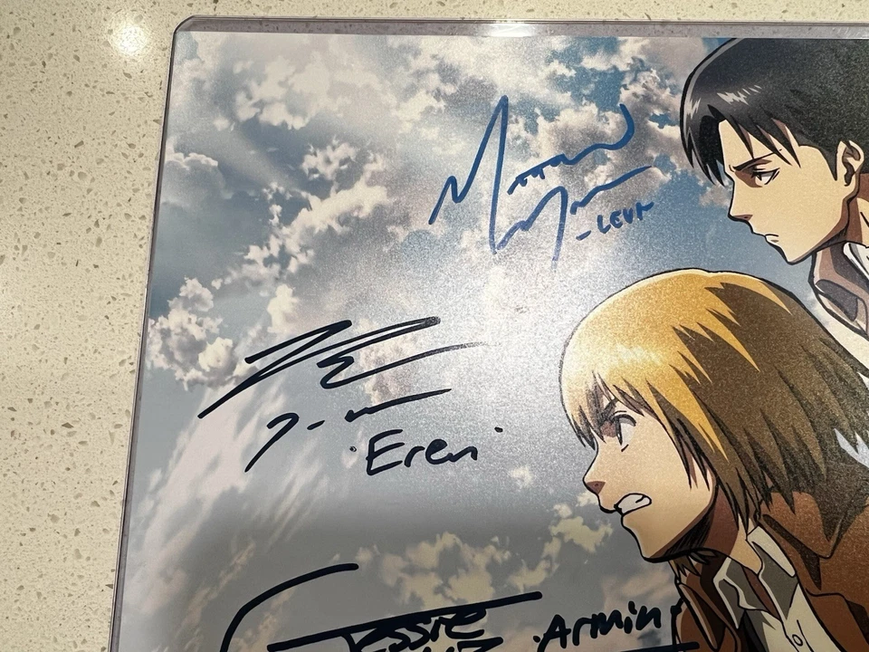 11x14 Attack on Titan firmado por elenco Foto 2 de 4