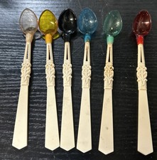 Vintage Plastic Swizzle Mixer Spoons Set Of 6