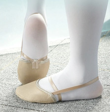 Professional Ballet Shoes Leather Soft Sole Half-Covered Gymnastics Ballet Slipp