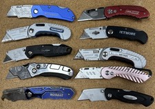 Lot A 10 TSA Box Cutters Folding Folder Blade Utility Knives Milwaukee Husky