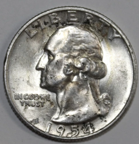 1954-D Washington Silver Quarter - AU - #2052EA