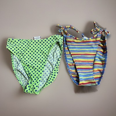 VTG '90s lot of 2 swimsuit bikini bottoms Multicolor Sizes 8, 10