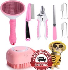 Kits de aseo con cepillo para perros, 7 piezas,kit de autolimpieza para mascotas