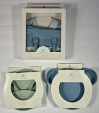 Set of 3 Cloud Island Silicone Suction Plate Bib Dinnerware Set BPA Free