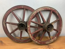 2 kleine Holz Wagenräder Wagenrad Leiterwagen Deko