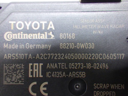 88210-0W030 Toyota Genuine Radar Cruise Control Distance Sensor Assy Yaris OEM - Picture 2 of 3