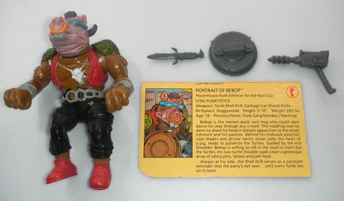 100% Complete 1988 Bebop Action Figure TMNT Teenage Mutant Ninja Turtles Vintage