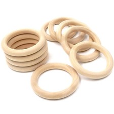 4 Inch Width Wooden Rings 10PCS for Macrame, Jewelry Making, and DIY Crafts
