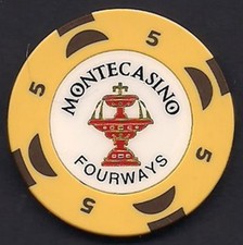 Casino Chip South AFRICA "R5"  MONTECASINO FOURWAYS Hotel South Africa Fountain