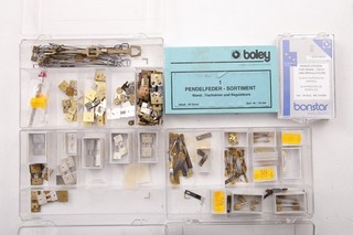 Uhrmacher Pendelfedern Konvolut Boley Bonstar Hermle Großuhren NOS