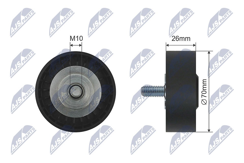 NTY OE RNK-BM-036 Deflection/Guide Pulley, V-belt for BMW,SSANGYONG