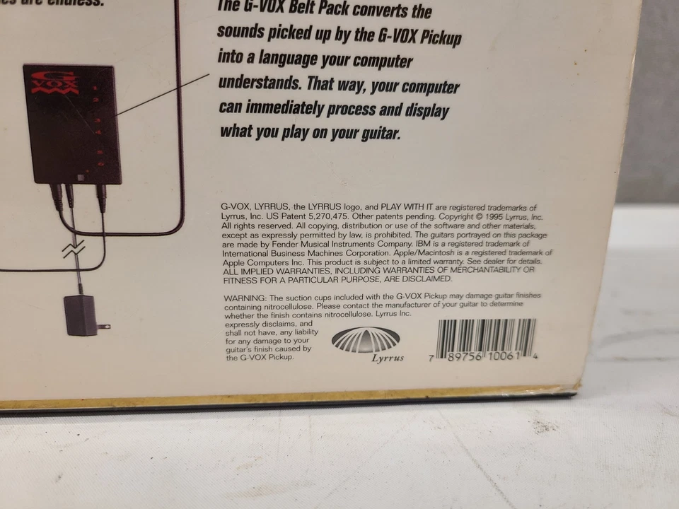 G VOX Musician Plus Software & Beltpack NO PICKUP - Image 4 of 4