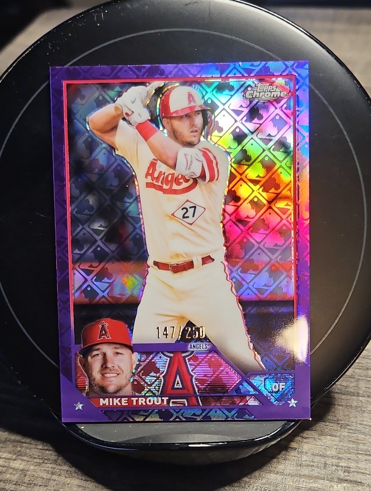 2023 Topps Chrome Logofractor Edition - Mike Trout #27 Purple Refractor /250