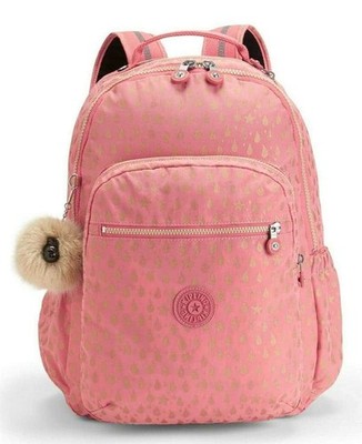 Kipling Laptop Rucksack Schulrucksack Mod. Seoul rosa pink gold - top Zustand