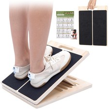 Slant Board for Calf Stretching, 5 Angle Portable Adjustable Calf Wooden Stre...