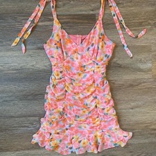 Lily Rose Pink Floral Mini Dress Size Medium