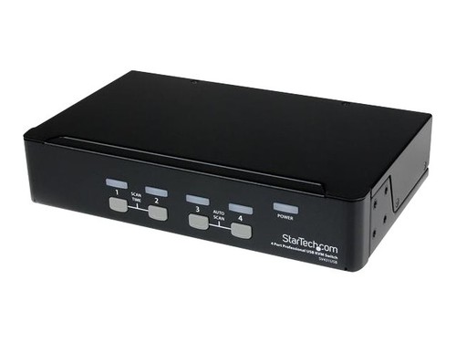 StarTech.com 4 Port Professional VGA USB KVM Switch with Hub 1U SV431USB