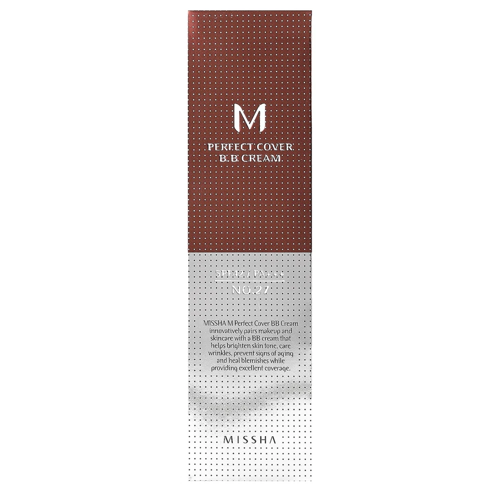 M Perfect Cover B.B Cream, SPF 42 PA+++, No. 27 Honey Beige, 1.7 fl oz (50 ml) - Image 2 of 4