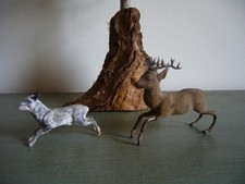 Massefiguren Masse Figur Tuchstaub Hirschund Hund, kein Tuchstaub