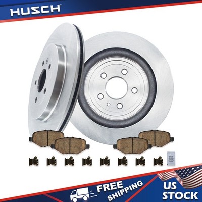 Rear Disc Rotors and Ceramic Brake Pads for Ford Flex Explorer Lincoln MKS MKT