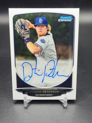 2013 Bowman Draft Chrome Prospect Auto Dustin Peterson #BCA-DPE Rookie Card RC 