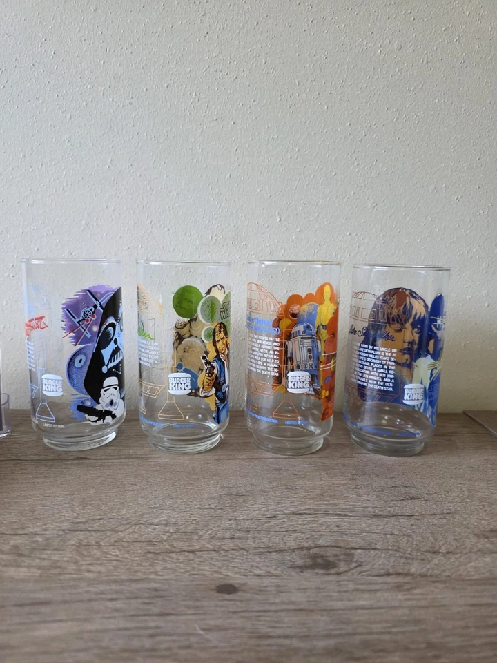 Burger King 1977 Star Wars Set of 4 Glasses Original Bag Coca Cola Vintage 1977 - Image 4 of 4