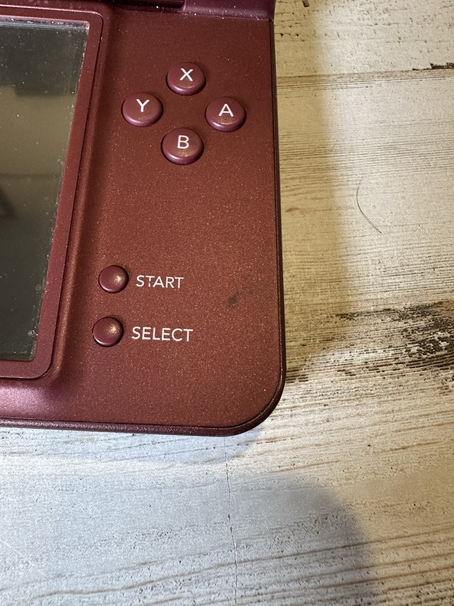 Nintendo DSi XL Wine/Burgundy w/ OEM Charger & Game (no