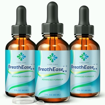 BreathEaseX Drops, BreathEase X Premium Liquid Supplement for Lung Support - 3Pk