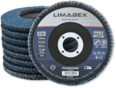 Fächerscheiben 125 Metall Edelstahl Lamellenscheiben Z36-Z120 INOX PRO LIMABEX 